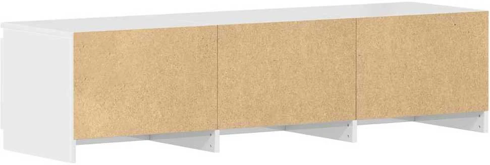 TV staliukas Televizoriaus spintelė, balta, 140x40x35,5cm, apdirbta mediena