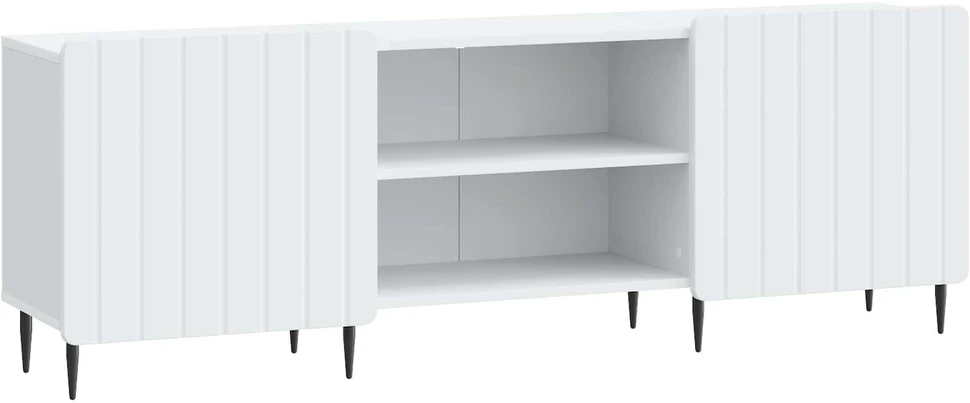 TV staliukas Televizoriaus spintelė Balta 150 x 31 x 52 cm Apdirbta mediena