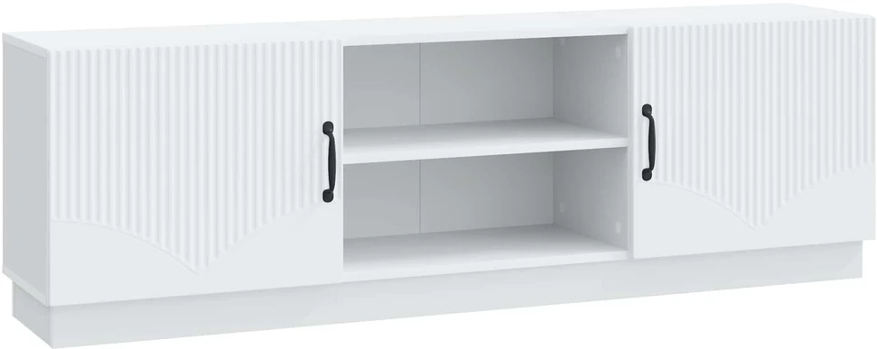 TV staliukas Televizoriaus spintelė Balta 150 x 31 x 47 cm Apdirbta mediena