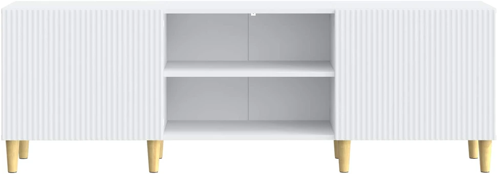TV staliukas Televizoriaus spintelė Balta 150 x 31 x 50 cm Apdirbta mediena