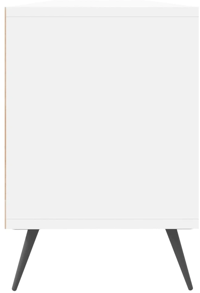TV staliukas Televizoriaus spintelė, balta, 150x30x44,5cm, apdirbta mediena