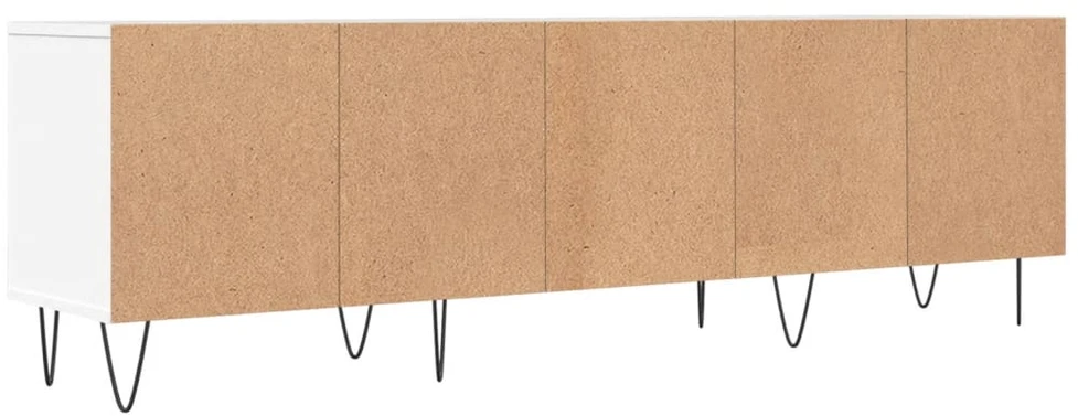 TV staliukas Televizoriaus spintelė, balta, 150x30x44,5cm, apdirbta mediena