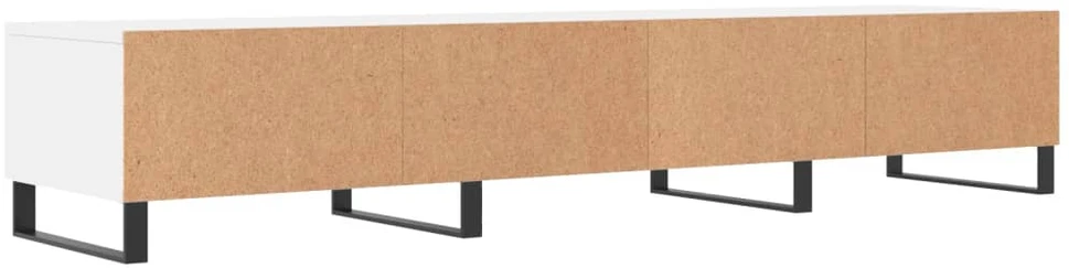 TV staliukas Televizoriaus spintelė, balta, 150x36x30cm, apdirbta mediena