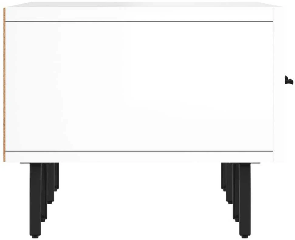 TV staliukas Televizoriaus spintelė, balta, 150x36x30cm, mediena, blizgi