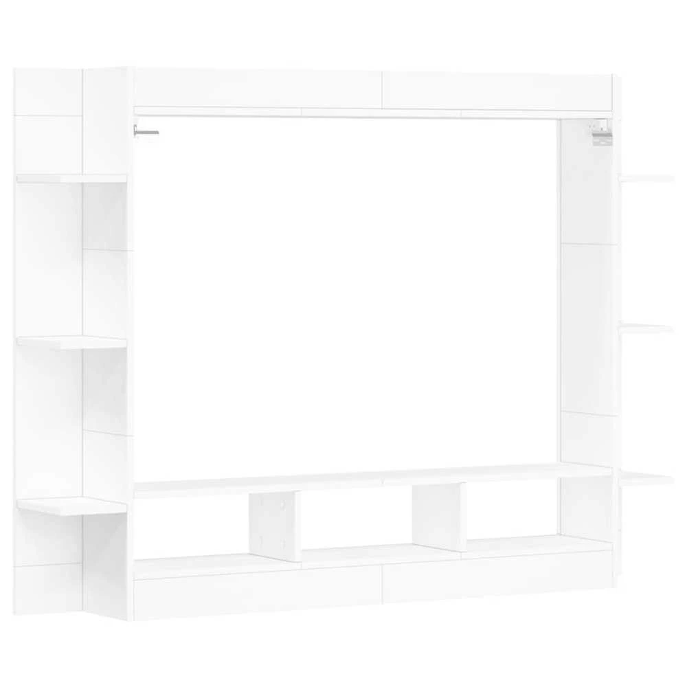 TV staliukas Televizoriaus spintelė, balta, 152x22x113cm, apdirbta mediena