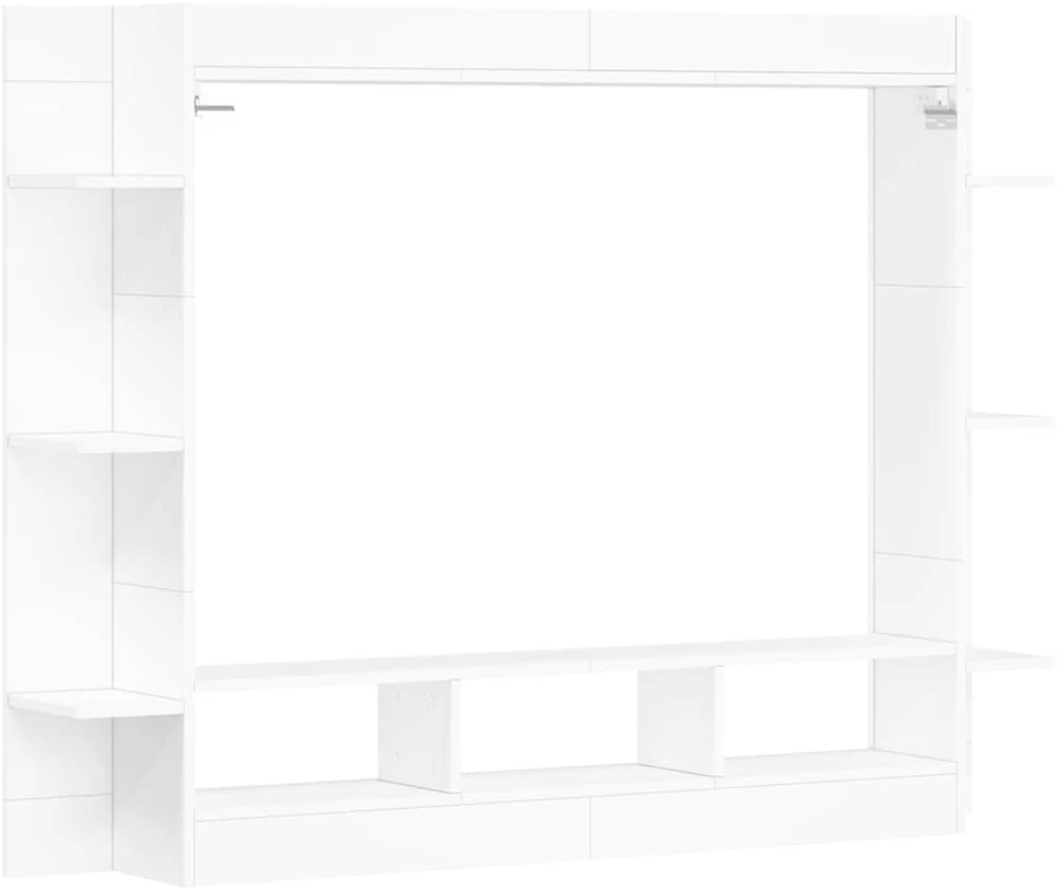 TV staliukas Televizoriaus spintelė, balta, 152x22x113cm, apdirbta mediena