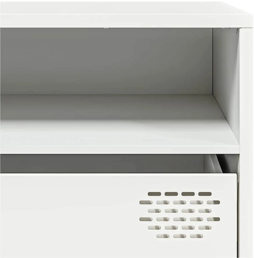 TV staliukas Televizoriaus spintelė, balta, 202x39x43,5cm, plienas