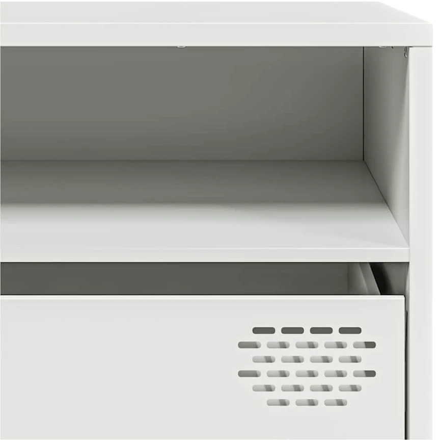 TV staliukas Televizoriaus spintelė, balta, 202x39x43,5cm, plienas