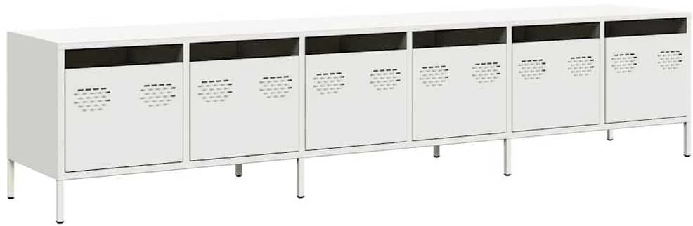 TV staliukas Televizoriaus spintelė, balta, 202x39x43,5cm, plienas