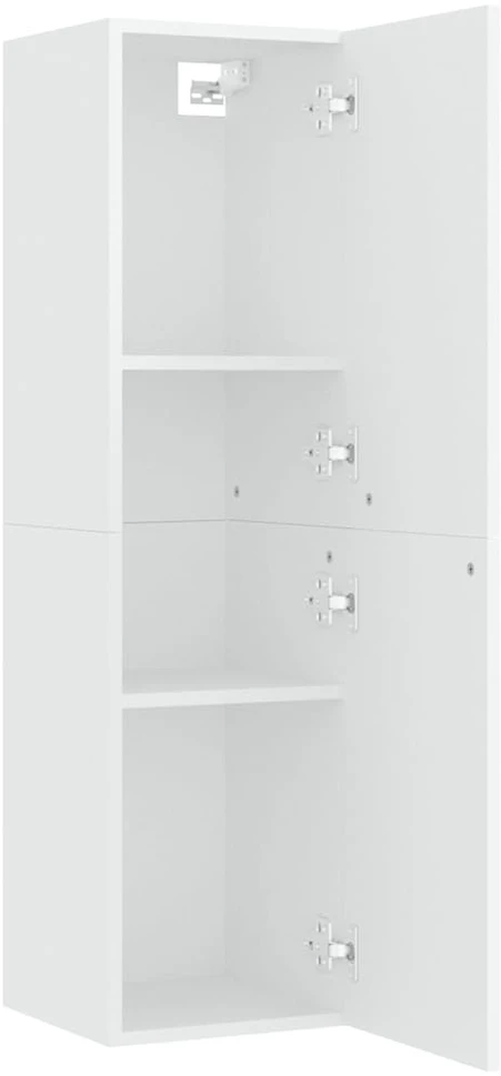 TV staliukas Televizoriaus spintelė, balta, 30,5x30x110cm, apdirbta mediena