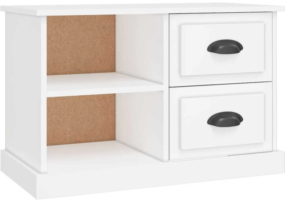 TV staliukas Televizoriaus spintelė, balta, 73x35,5x47,5cm, apdirbta mediena