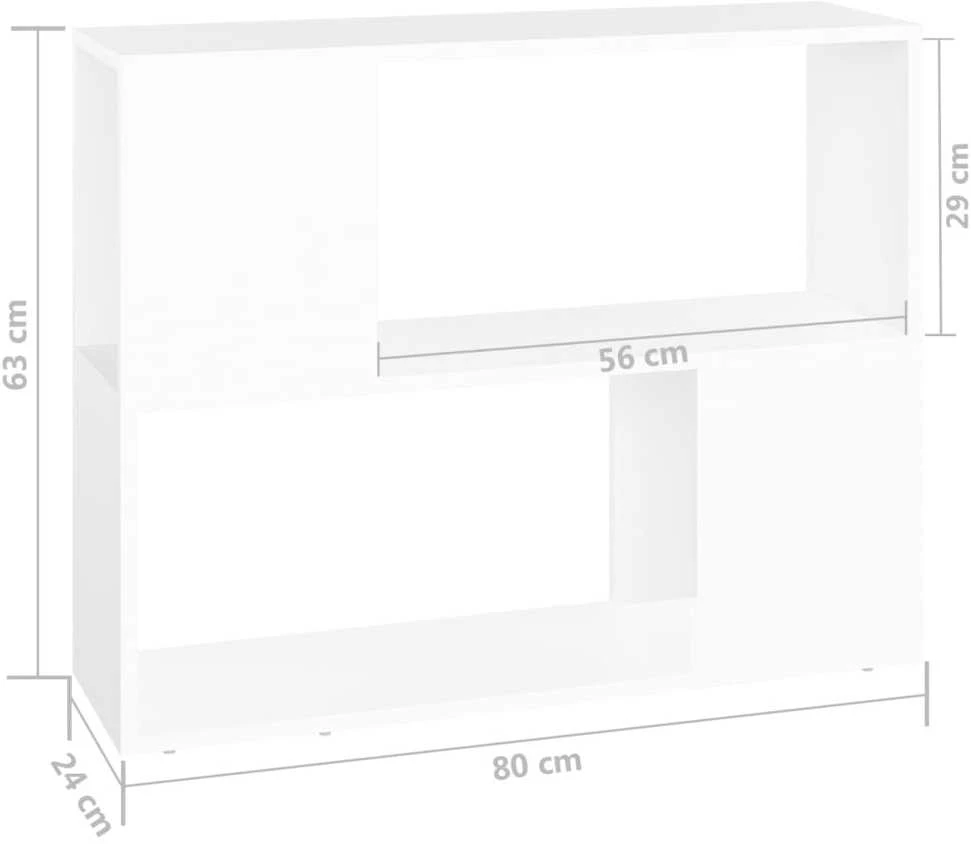 Televizoriaus spintelė, balta, 80x24x63cm, apdirbta mediena