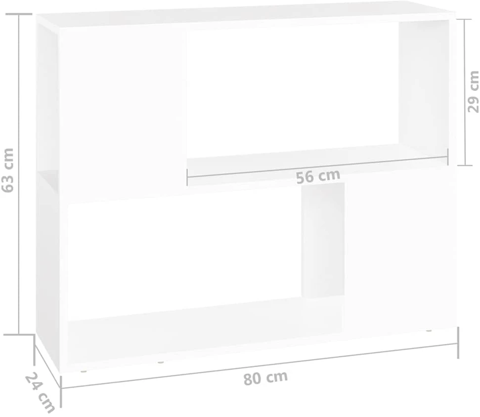Televizoriaus spintelė, balta, 80x24x63cm, apdirbta mediena