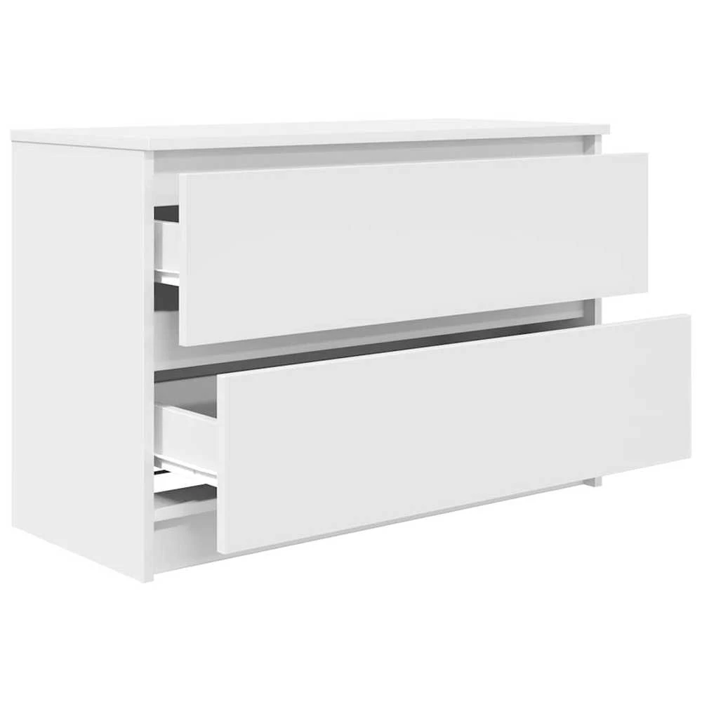 TV staliukas Televizoriaus spintelė, balta, 80x35x54 cm, apdirbta mediena