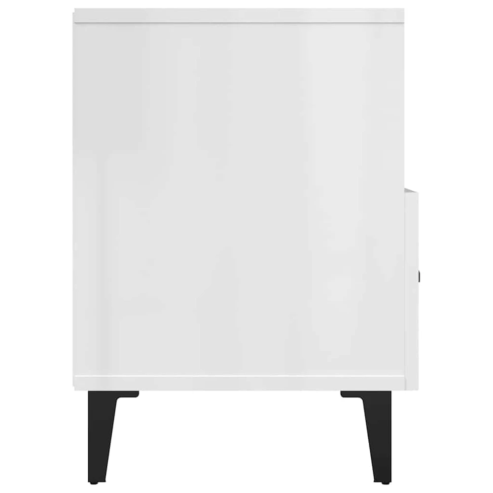 TV staliukas Televizoriaus spintelė, balta, 80x36x50cm, mediena, blizgi