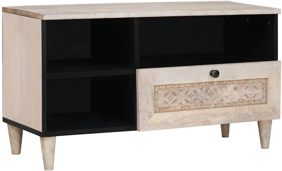 Televizoriaus spintelė Balta išblukinta 80 x 33 x 46 cm