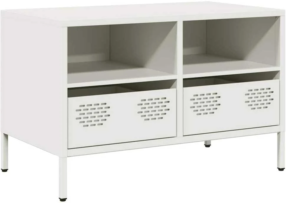 TV staliukas Televizoriaus spintelė, baltos, 68x39x43,5cm, plienas