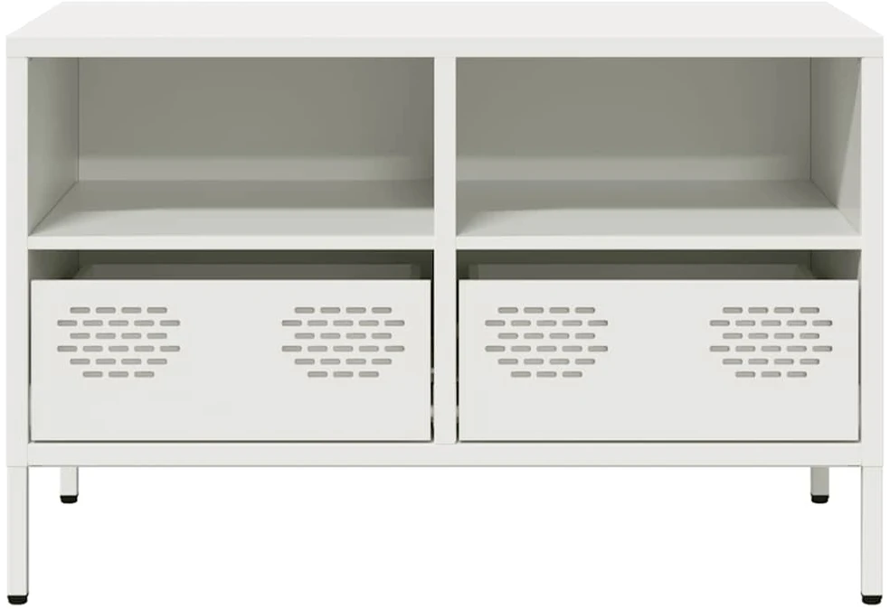 TV staliukas Televizoriaus spintelė, baltos, 68x39x43,5cm, plienas