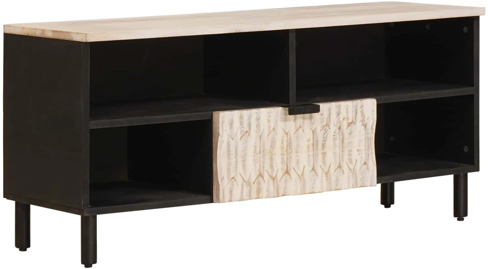 Televizoriaus spintelė Baltos skalbimo apdaila 100 x 33 x 46 cm