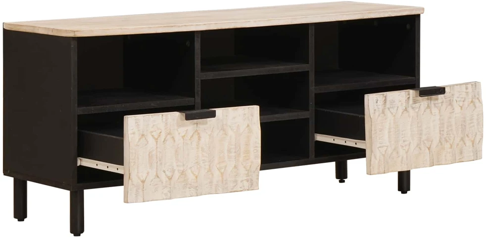 Televizoriaus spintelė Baltos skalbimo apdaila 100 x 33 x 46 cm