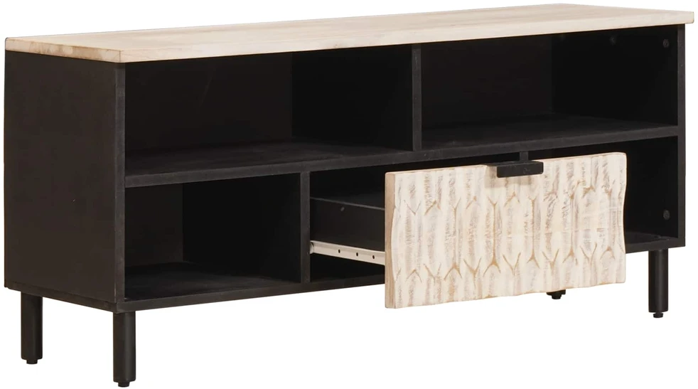Televizoriaus spintelė Baltos skalbimo apdaila 100 x 33 x 46 cm