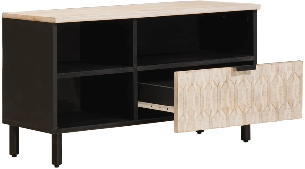 Televizoriaus spintelė Baltos skalbimo apdaila 80 x 33 x 46 cm