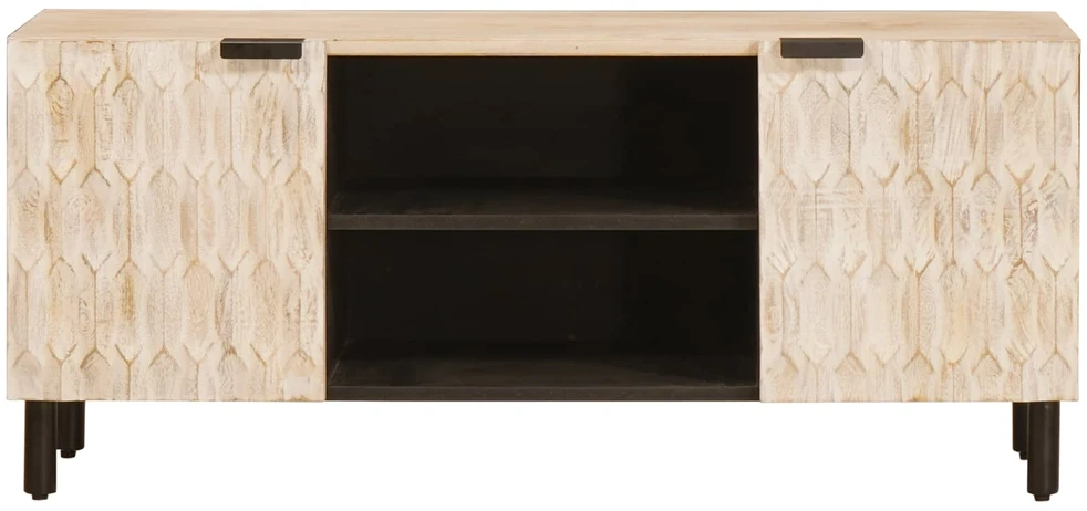 Televizoriaus spintelė Baltos skalbimo apdaila 105 x 33 x 46 cm