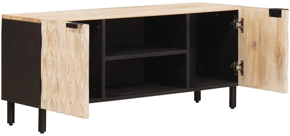 Televizoriaus spintelė Baltos skalbimo apdaila 105 x 33 x 46 cm