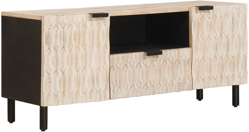 Televizoriaus spintelė Baltos skalbimo apdaila 105 x 33 x 46 cm