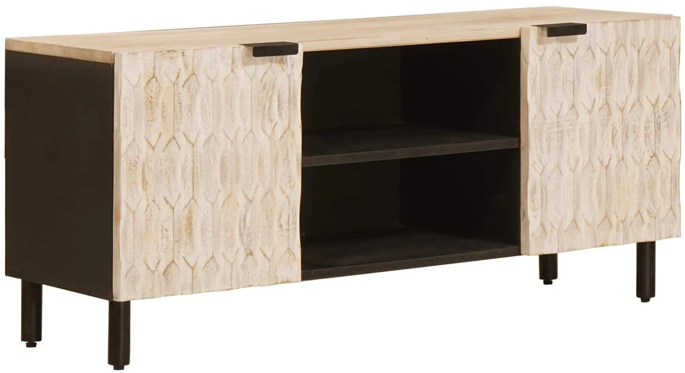 Televizoriaus spintelė Baltos skalbimo apdaila 105 x 33 x 46 cm