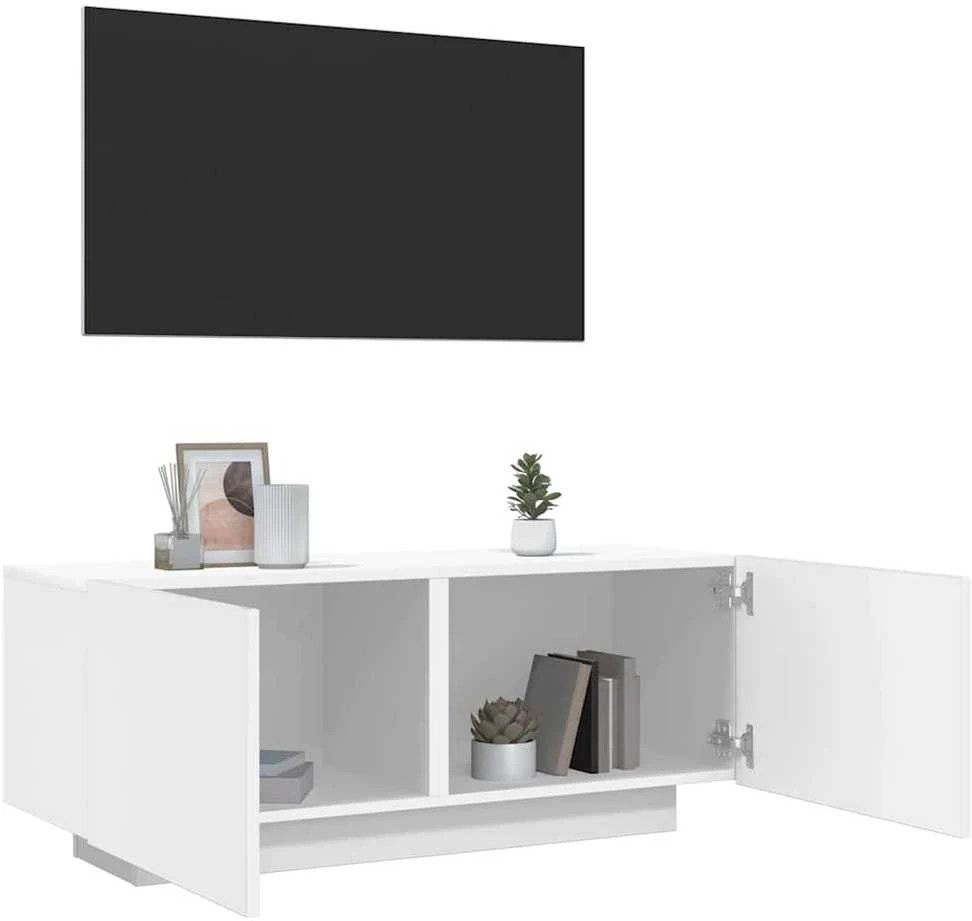 TV staliukas Televizoriaus spintelė, baltos spalvos, 100x35x40cm, mediena