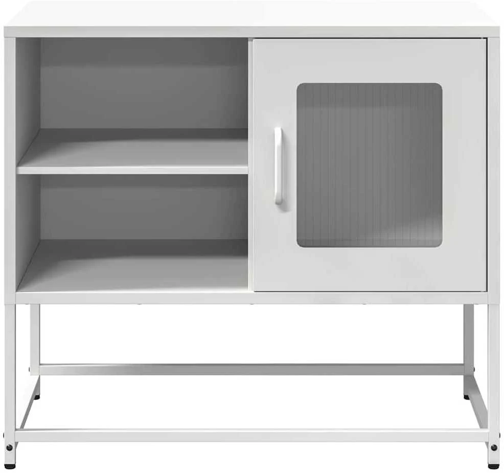 TV staliukas Televizoriaus spintelė, baltos spalvos, 68x39x60,5cm, plienas
