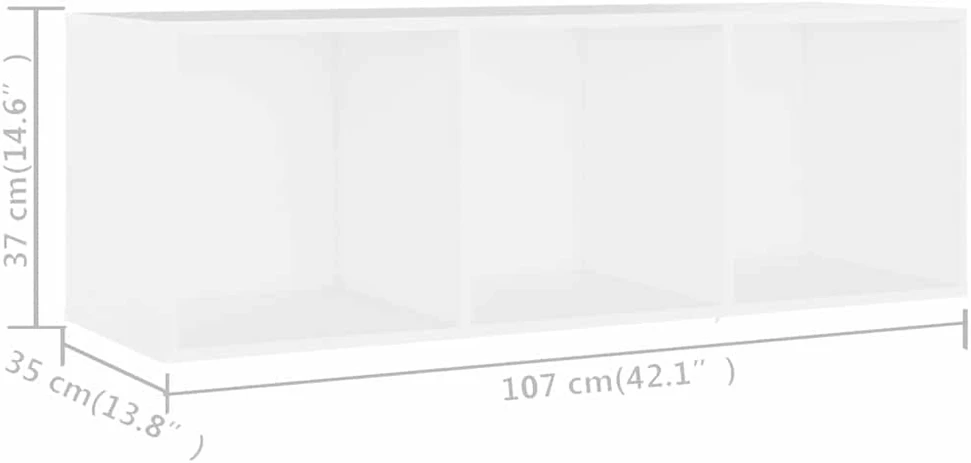 TV staliukas Televizoriaus spintelė, baltos spalvos, 107x35x37cm, MDP