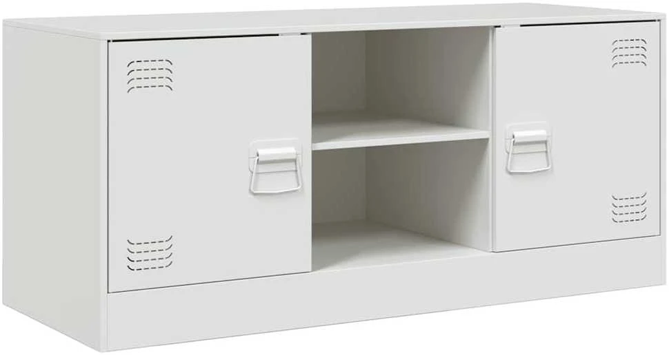 TV staliukas Televizoriaus spintelė, baltos spalvos, 99x39x44cm, plienas