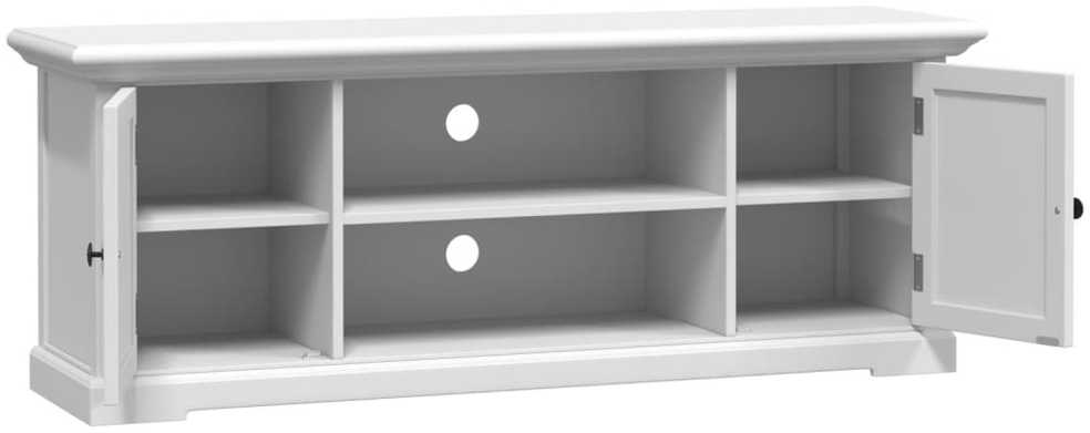 TV staliukas Televizoriaus spintelė, baltos spalvos, 110x30x41cm, mediena