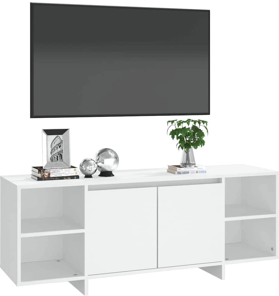 TV staliukas Televizoriaus spintelė, baltos spalvos, 130x35x50cm, MDP