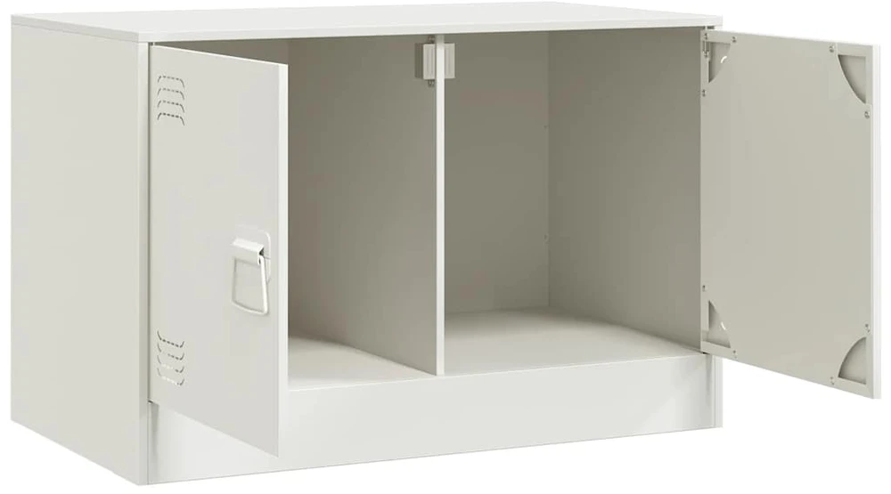 TV staliukas Televizoriaus spintelė, baltos spalvos, 67x39x44cm, plienas