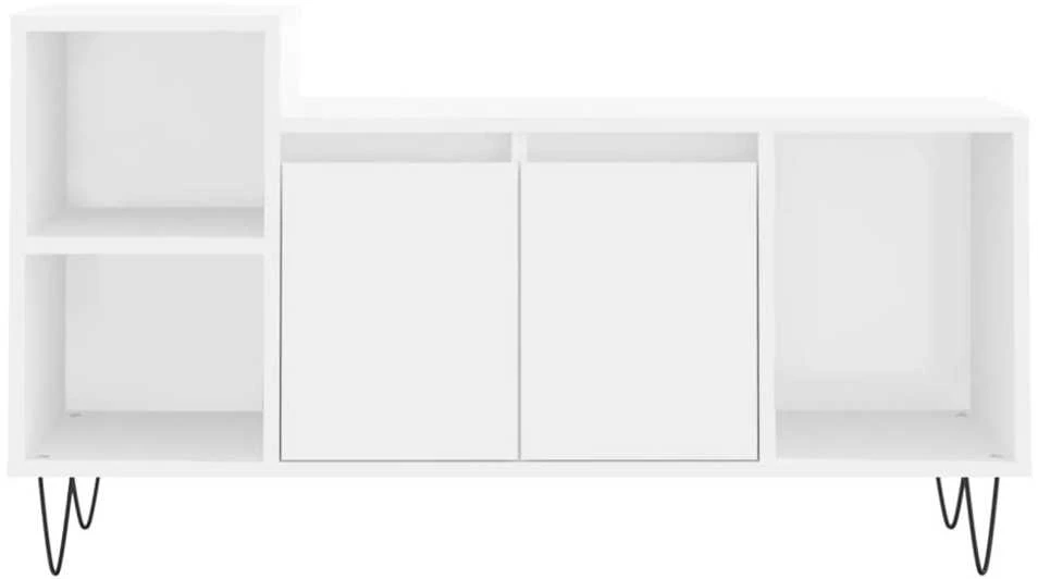 TV staliukas Televizoriaus spintelė, baltos spalvos, 100x35x55cm, mediena