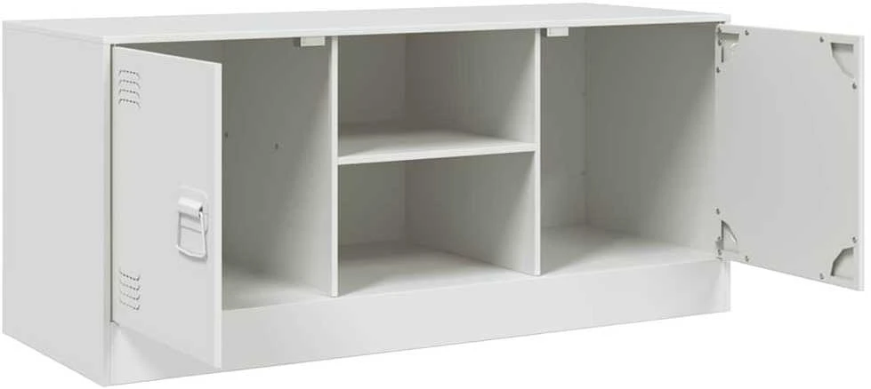 TV staliukas Televizoriaus spintelė, baltos spalvos, 99x39x44cm, plienas