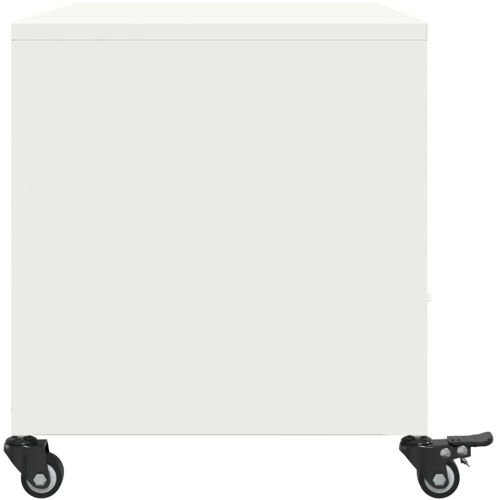 TV staliukas Televizoriaus spintelė, baltos spalvos, 68x39x43,5cm, plienas