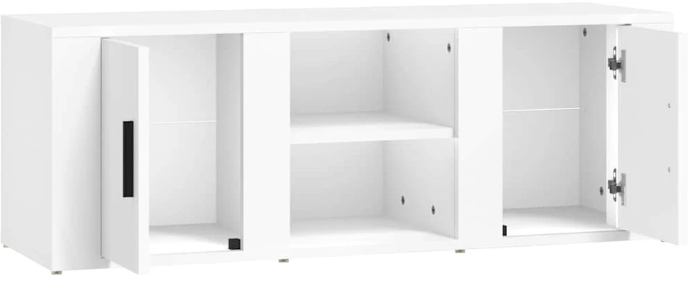 TV staliukas Televizoriaus spintelė, baltos spalvos, 100x31,5x35cm, mediena