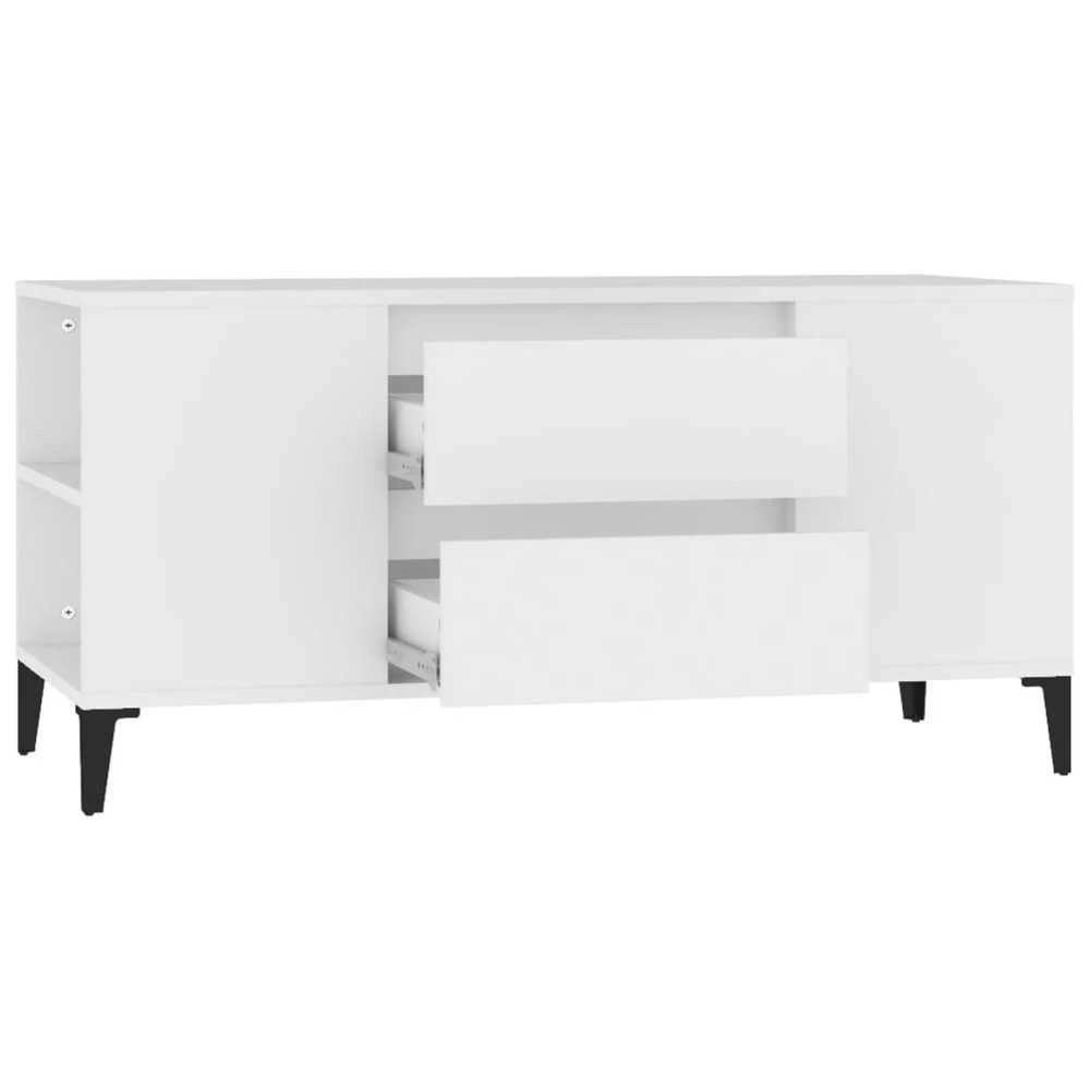 TV staliukas Televizoriaus spintelė, baltos spalvos, 102x44,5x50cm, mediena
