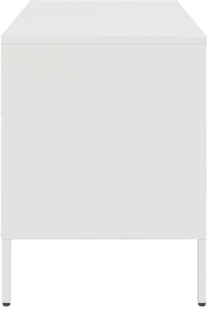 TV staliukas Televizoriaus spintelė, baltos spalvos, 68x39x50,5cm, plienas