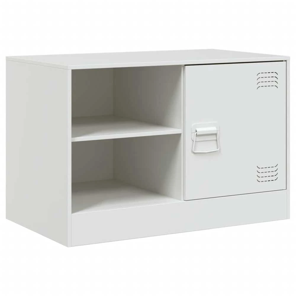 TV staliukas Televizoriaus spintelė, baltos spalvos, 67x39x44cm, plienas