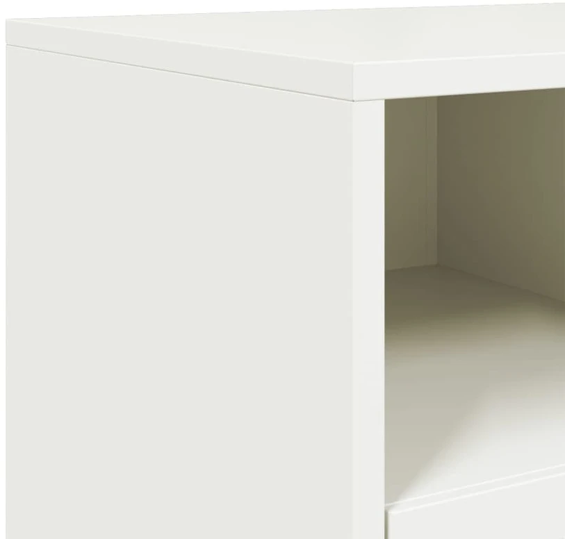 TV staliukas Televizoriaus spintelė, baltos spalvos, 68x39x43,5cm, plienas