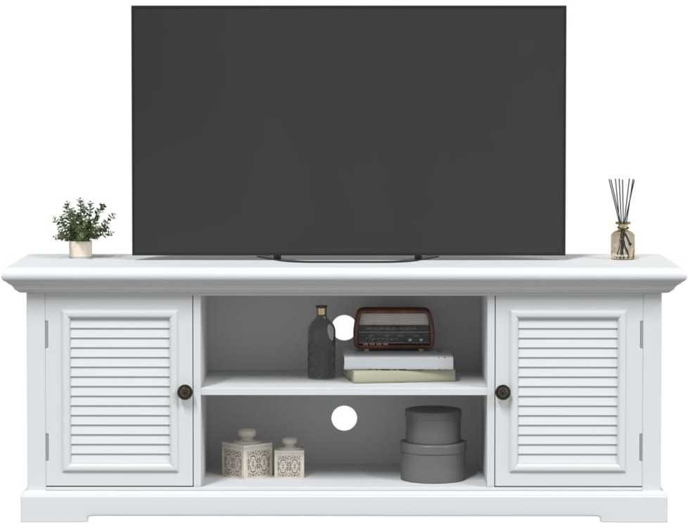 TV staliukas Televizoriaus spintelė, baltos spalvos, 110x30x41cm, mediena