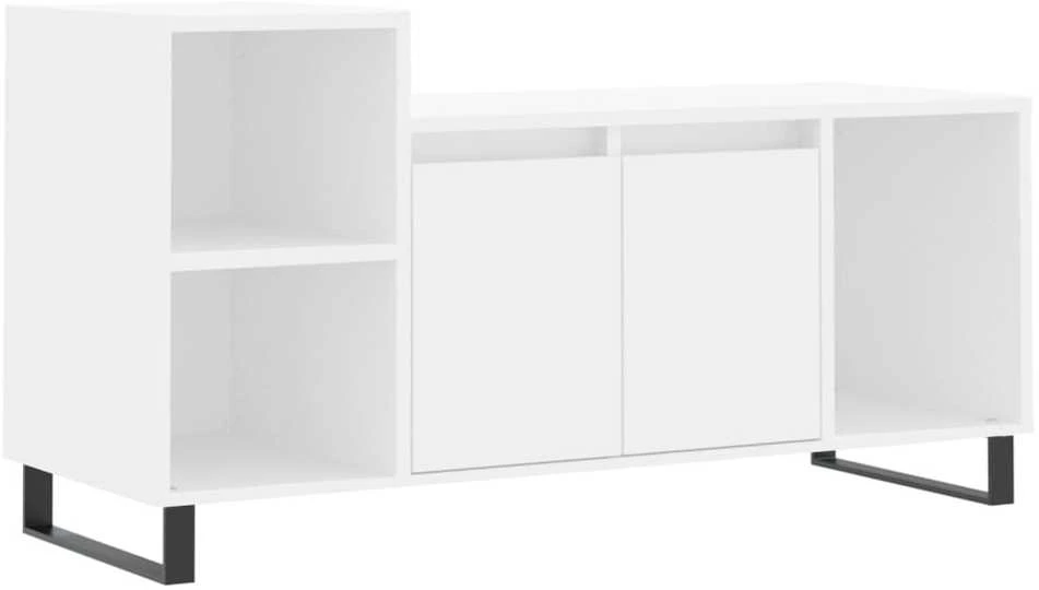 TV staliukas Televizoriaus spintelė, baltos spalvos, 100x35x55cm, mediena