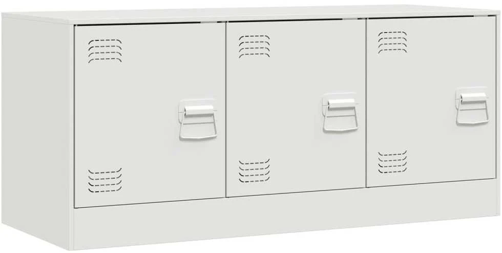 TV staliukas Televizoriaus spintelė, baltos spalvos, 99x39x44cm, plienas