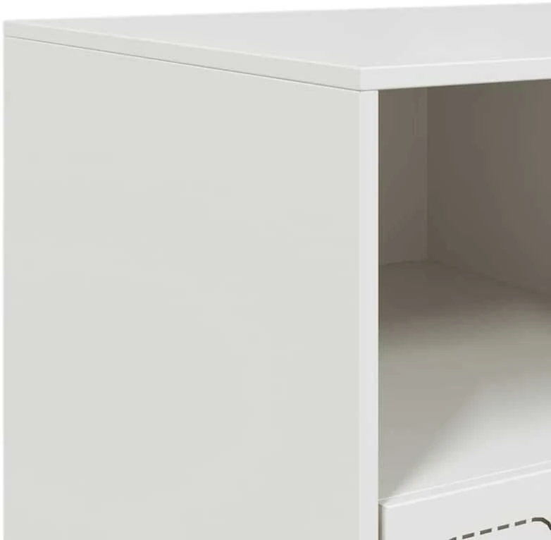 TV staliukas Televizoriaus spintelė, baltos spalvos, 99x39x44cm, plienas