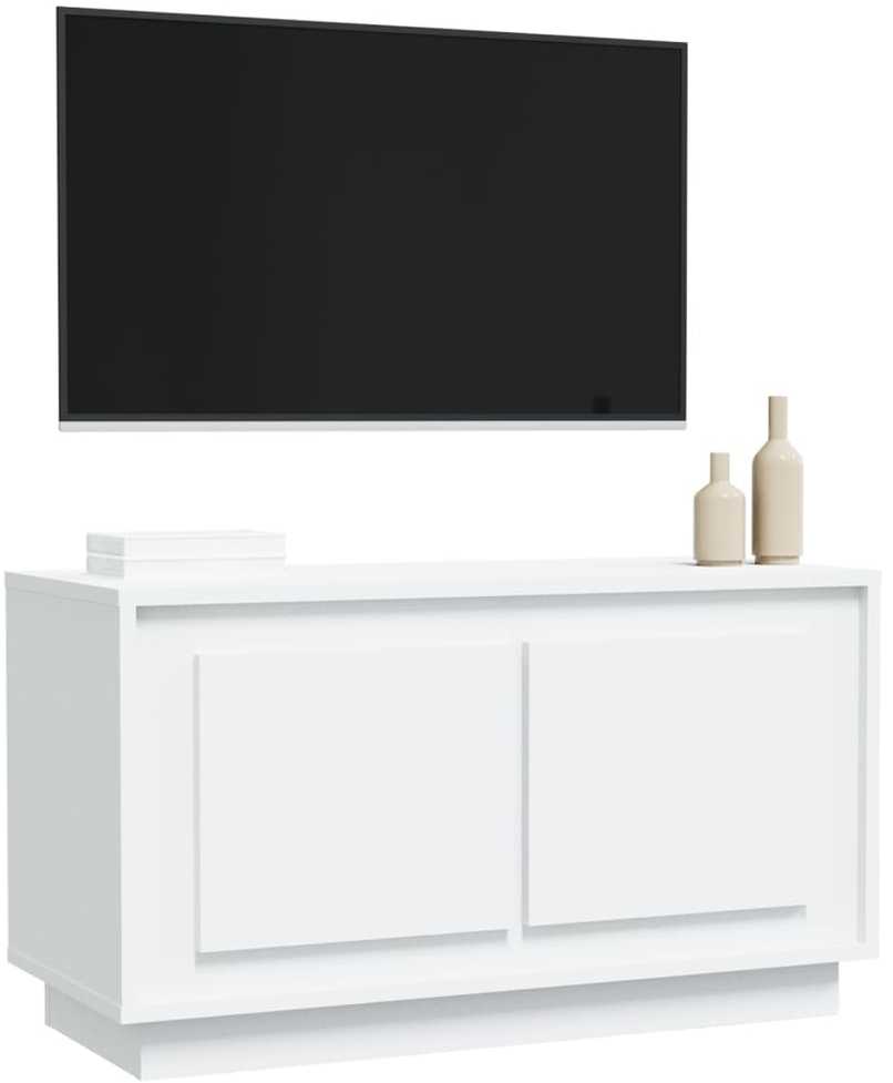TV staliukas Televizoriaus spintelė, baltos spalvos, 80x35x45cm, mediena